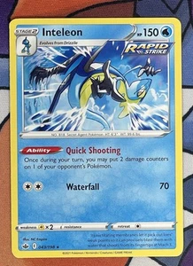 Pokémon TCG Inteleon Sword & Shield - Chilling Reign 043/198 - Picture 1 of 2