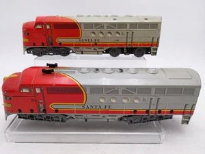 Marx 21 Vintage O Santa Fe F3 AA Diesel Locomotive & Dummy Unit Set - Picture 1 of 6