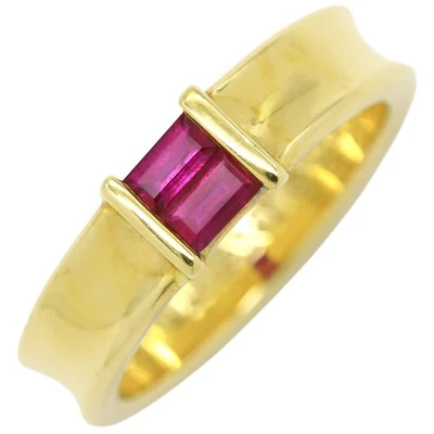 TIFFANY & Co. Ring Ruby K18YG Gold T AU750 #4.5US - Image 1 of 4