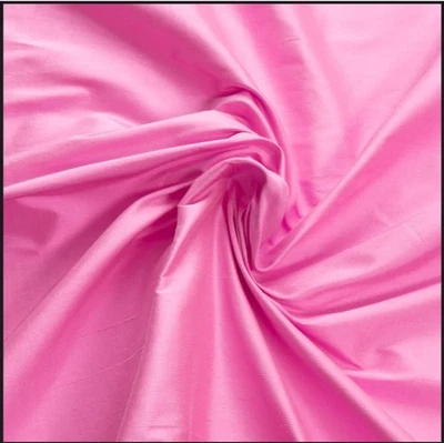 4YD Indian Silk Fabric Dressmaking Tunic Top Material Baby Pink Fabric 42"W - Image 1 of 2