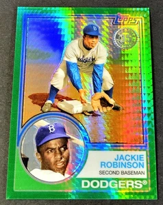 2018 Topps Silver Pack Chrome /99 Green Jackie Robinson Refractor #146 Dodgers - Picture 1 of 2