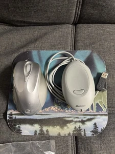 Microsoft Wireless Laser Mouse 6000 Silver Model 1052 w/ Receiver 1053 Tested - Picture 1 of 8