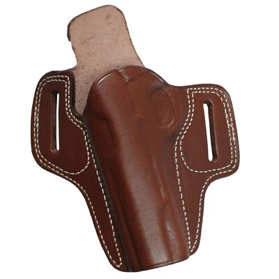 Leather Pancake OWB Carry Two Slot Fast Draw Gun Holster - Image 1 of 4