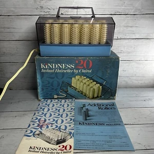 1968 Clairol Kindness 20 Instant Hairsetter Hot Curler Set #761 Tested No Clips - Picture 1 of 14