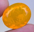 35.90 CT Naturel Orange Opale Certifié sans Défaut non Chauffé Coupe Ovale Libre