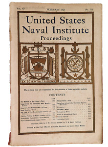 United States Naval Institute Proceedings Feb 1921 book Dreadnought sea 1920s