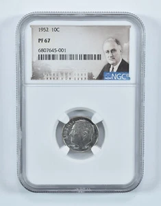 1952 Roosevelt Dime PF67 NGC Special Label - Picture 1 of 5