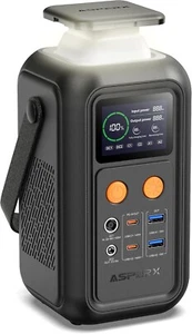 Central Eléctrica Portátil AsperX, Batería LiFePO4 192Wh con Salida 200W - Imagen 1 de 9
