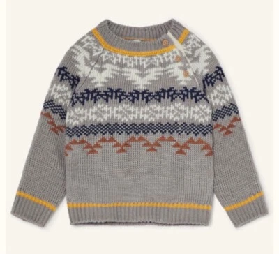 Monsoon Boys Fairisle Knit Jumper Age 6-12 Months *BNWT* - Imagem 1 de 3