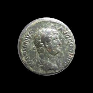 ROME IMPERIAL AE AS HADRIANUS 134 AD RIC 805VAR #450# - Picture 1 of 3