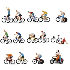 Modellzüge HO Maßstab 1:87 Radfahrer Fotograf 15 verschiedene Posen Fahrrad - Bild 1 von 3