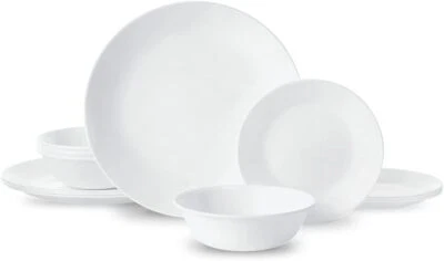 Corelle Livingware 12 Piece Dinnerware Set, Winter Frost White , Service for 4 - Image 1 of 2
