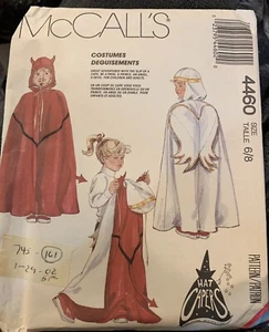 McCall's 4460 Uncut Hat Capers Costume Frog Prince Robe Angel Devil Child Sz 6/8 - Picture 1 of 2