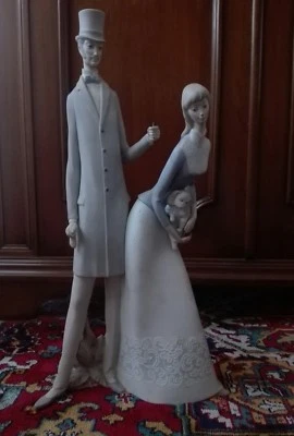 ANTICA NAO BY LLADRO STATUA FIGURE PORCELLANA DI BISCUIT MADE SPAIN ALTA 49 CM - Immagine 1 di 4