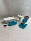 Dollhouse - Bathroom Set - In Original Box (Toilet/Sink/Tub/Scale)