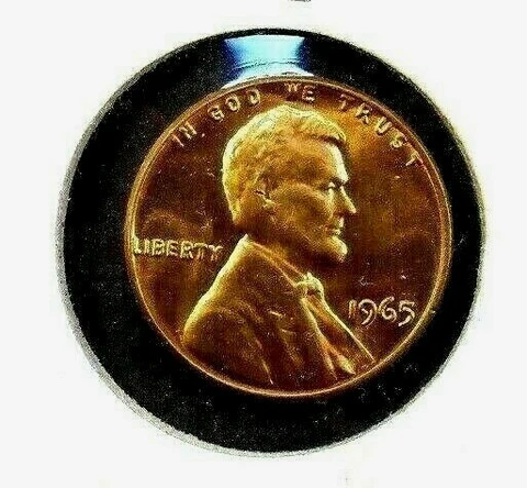 1965 - P  Lincoln  Memorial  Cent  BU    Red  Nice  US  Coin  Free  Shipping Cover