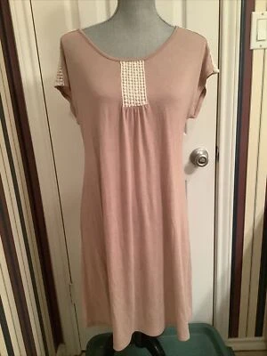 Cabernet Woman Sleepwear Full Length Gowns Size Small Beige Nude Lace USA - Image 1 of 4