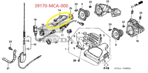 Genuine Honda 3.5mm Audio Auxiliary Cord GL1800 Goldwing Valkyrie 39170-MCA-000 - Foto 1 di 1