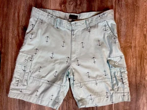 THE FOUNDRY MENS LIGHT BLUE ANCHOR  CARGO CHINO SHORT SIZE WAIST 38 - Picture 1 of 5