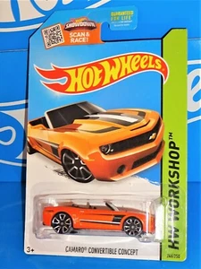 Hot Wheels 2015 Then And Now #246 Camaro Convertible Concept Orange w/ TRAP5s - Picture 1 of 2