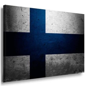  Flagge Finland Leinwandbild AK Art Bilder Mehrfarbig Kunstdruck Wandbild XXL - Bild 1 von 5