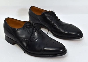Zapatos Oxford de tweed negros para hombre talla 9 1/2 EE de Cheaney de Inglaterra - Imagen 1 de 7