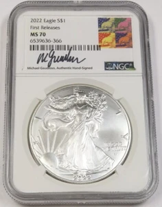 2022- American Silver Eagle- NGC- MS70-First Release- Michael Gaudioso - Picture 1 of 2