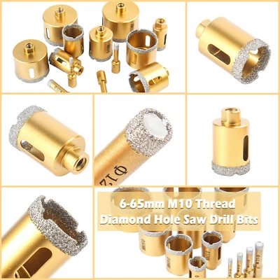 VERSERY M10 Diamant Bohrkrone Fliesen Bohrer Diamantbohrer 6-65 mm Winkelschleifer Flex