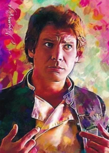 Han Solo ARTIST Signed Giclee Sketch Print Card #12 22/50  - Picture 1 of 2