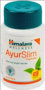 Himalaya AyurSlim 60 Capsules Weight Management Loss Weight Pure Herbal - Picture 1 of 3