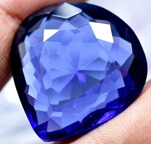 Lab Created 65.70 Ct Violet Blue Tanzanite GGL Certified Sparkling AAA+ Gem - Picture 1 of 7