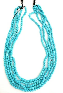 One Strand Natural Sleeping Beauty Turquoise Beads 6-7mm - Picture 1 of 4