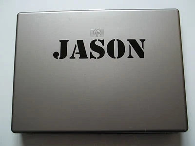 1 x Personalised Name Sticker for Laptops Vinyl Decal Stencil Font Army kids - Image 1 of 3