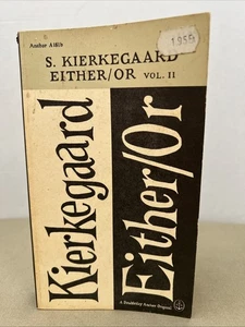 Kierkegaard Either/Or Vol. II- Edward Gorey- 1959 Paperback - Picture 1 of 7