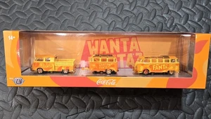 ⭐️M2 Machines Fanta Coke Haulers TW40 1960 VW Double Cab Truck & 1960 VW "Chase" - Picture 1 of 9