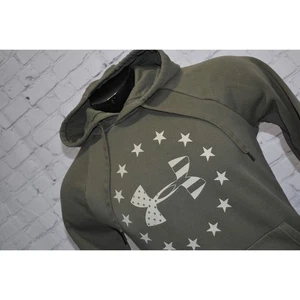 Under Armour Hoodie Mens Size Medium Loose ColdGear USA Flag Stars Army Green - Picture 1 of 6