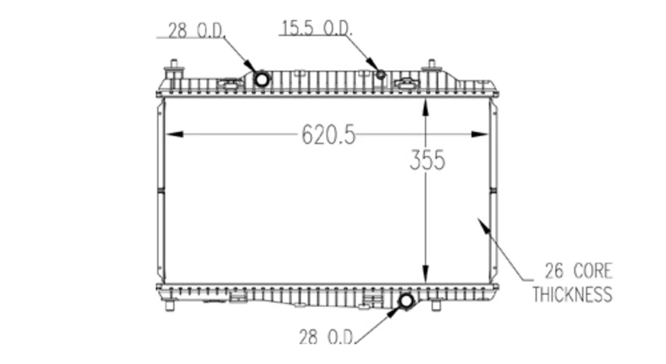 Radiador para Ford Fiesta ST 14-15 1.6L I4 automático fila única (con turbo) Foto 1 de 1