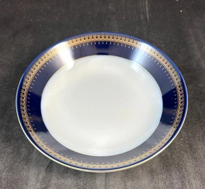 Christineholm Romanov Coupe Soup Bowl Cobalt Blue Gold and White Design - Picture 1 of 6
