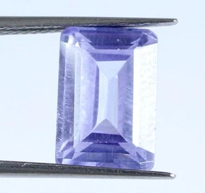 Srilankan Emerald Cut Certified Natural 9.10 Carat Violet Spinel Gemstone A10018 - Picture 1 of 6