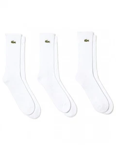 Pack triple de calcetines deportivos Lacoste blancos - Imagen 1 de 2