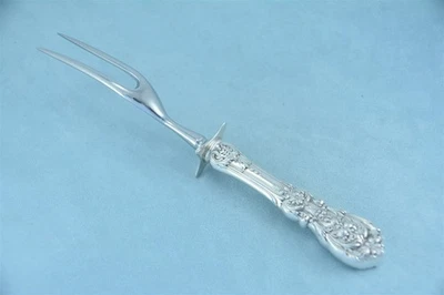 Horquilla de talla Reed & Barton Francis I HH Sterling 9" dientes de acero inoxidable sin mono Foto 1 de 4