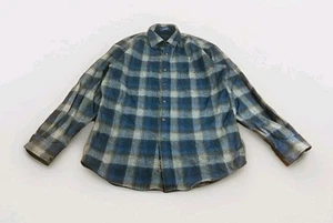 Pendleton camicia di flanella di lana uomo taglia media blu a quadri CAMICIA DA TRAIL - Foto 1 di 11