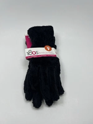 Guantes de piel sintética suaves negros al tacto 180s para mujer XL nuevos Foto 1 de 3