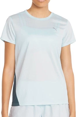 Puma Favourite Womens Running Top Blue Short Sleeve Lightweight Run T-Shirt - Image 1 of 4