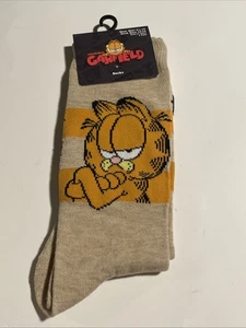 Men’s Garfield Crew Socks “I Don’t Do Perky” New - Picture 1 of 2
