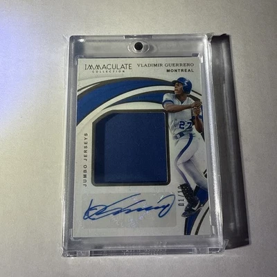 2019 Immaculate Jumbo Jerseys(G/U) Vladimir Guerrero Auto 01/10 #JJ-VG  - Image 1 of 2