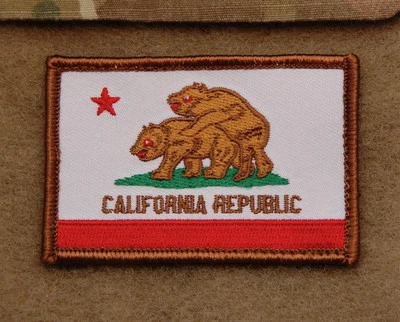 US Special Forces California State Flag Patch ODA Afghanistan CAG DEVGRU Hook - Image 1 of 2
