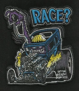 OFFICIALLY LICENSED ED "BIG DADDY" ROTH RAT FINK RACE? CAFE RACER HOT ROD PATCH - Picture 1 of 5