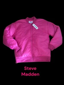 Chaqueta Bomber Steve Madden Puffer Rosa XS - Imagen 1 de 5