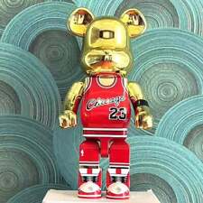 28cm Action Figure With Color of Bearbrick Michael Jordan Chicago Red Gold Gift